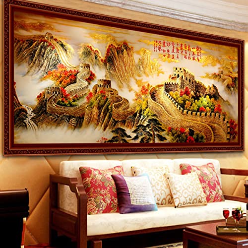 Instarry 5D Diamond Painting Set Full Groß Chinesische Mauer Dekoration Wohnung Modern 120x50 cm von Instarry