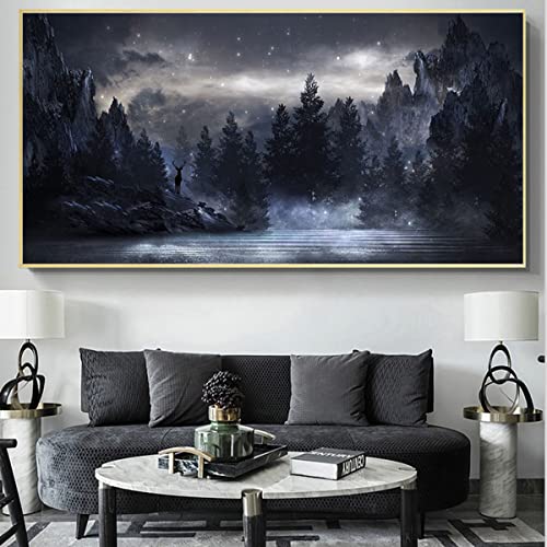 Instarry 5D Diamond Painting Zubehör Full Groß Nachtwald Wanddekoration 120x60 cm von Instarry