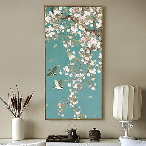 Instarry DIY 5D Diamond Painting Bilder Full Groß Vögel und Blumen Wohnzimmer Deko 110x60 cm von Instarry