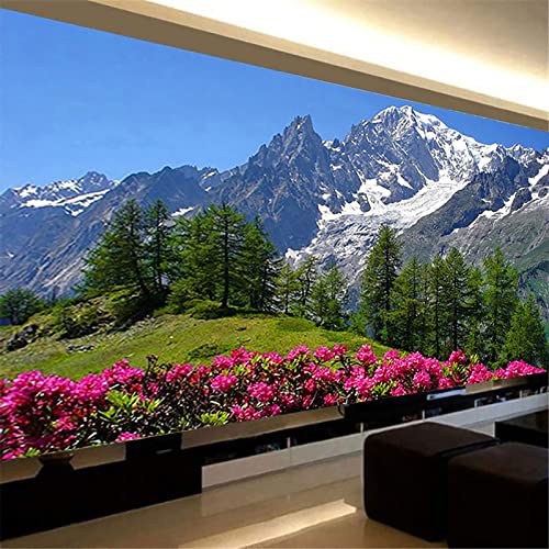 Instarry DIY 5D Diamond Painting Groß Naturszene Verschneite Berge Home Decoration 150x60 cm von Instarry