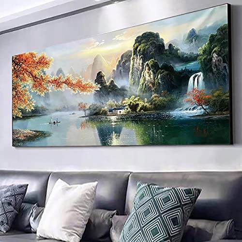 Instarry DIY 5D Diamond Painting Zubehör Groß Landschaft Wohnzimmer Deko 100x50 cm von Instarry