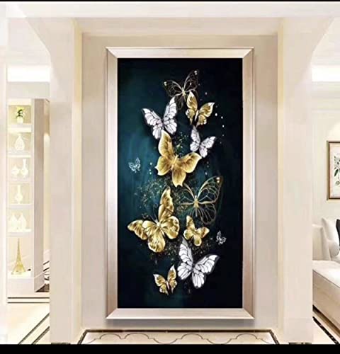 Instarry DIY 5D Diamond Painting Zubehör Groß Schmetterling Schlafzimmer Wohnzimmer Deko 60x40 cm von Instarry