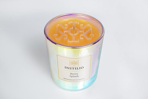 INSTILIO Duftkerze Berry Splash mit Parfumöl Duft - Edle Duftkerzen handgemacht aus Sojawachs - Geschenk Kerzen, Scented Candle, Duft-Kerze 350g von Instilio