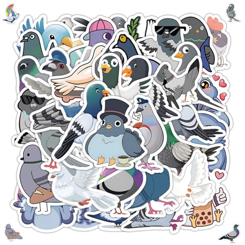 100 Stücke Taube Aufkleber, Pigeons Sticker Set, Sticker Kinder Taube, für Laptop, Gepäck, Auto, Fahrrad, Deko Geschenk, für Erwachsene Teenager Kinder von Invasye