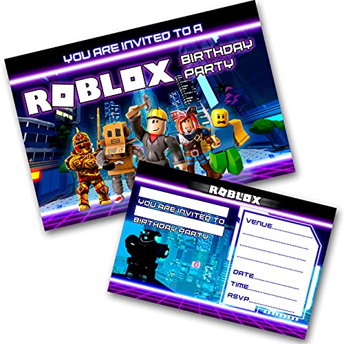 Roblox Einladungskarten mit Umschlägen (beschriftet). von Invitebay UK