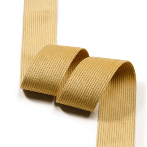 Inzegao 1 Rolle, 9,1 m x 3,6 cm weiches doppelseitiges Cordband, handgefertigt, DIY Cordgürtel, Schleifenband, Blume, Hochzeit, Geschenkbox, Dekorationsband, Bekleidungszubehör, Gurtband von Inzegao