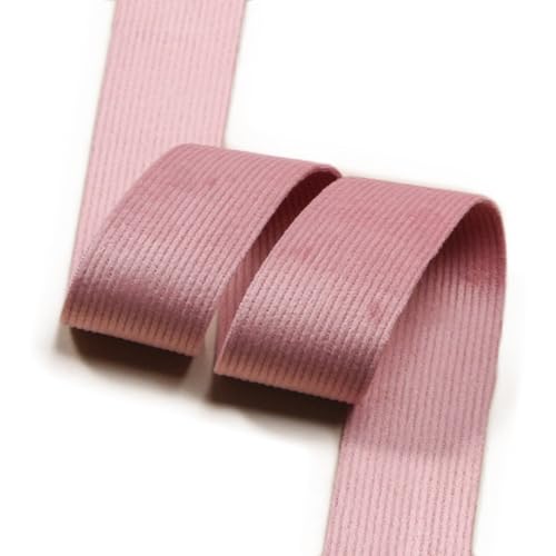 Inzegao 1 Rolle, 9,1 m x 3,6 cm weiches doppelseitiges Cordband, handgefertigt, DIY Cordgürtel, Schleifenband, Blume, Hochzeit, Geschenkbox, Dekorationsband, Bekleidungszubehör, Gurtband von Inzegao