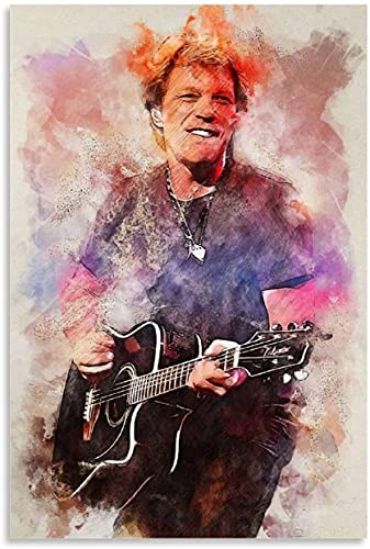 5d Diamond Painting Diamant Bilder FüR Erwachsene Und Kinder Jon Bon Jovi Promi-Sänger und Bild DIY Kreuzstich Arts Craft Kristall Strass Stickerei 23.6"x35.4"(60x90cm) Kein Rahmen von Iooie