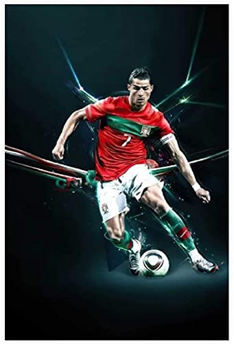 DIY 5d Diamant Malerei Kits FüR Erwachsene Und Kinder Fußball Fußballspieler Cristiano Ronaldo HD Sports 17 Kreuzstich Art Kristall Strass Stickerei Painting 11.8"x15.7"(30x40cm) Kein Rahmen von Iooie