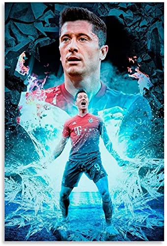 DIY Erwachsene Und Kinder Diamant Malerei Painting Kits Vollbohrer Fußballspieler Robert Lewandowski 5d Strass Bild Kristall Kunsthandwerk 23.6"x35.4"(60x90cm) Kein Rahmen von Iooie