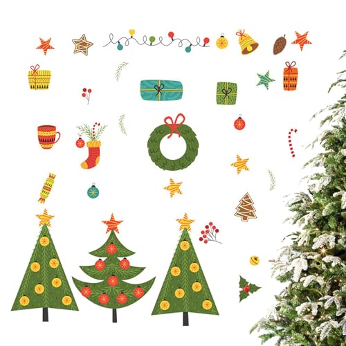 Christmas Sticker Decorations, Christmas Stickers, Christmas Sticker Set, Reindeer Christmas Stickers, Christmas Stickers for Scrapbooking, Christmas Stickers for Cards, Glitter Christmas Stickers von Iouyjiu