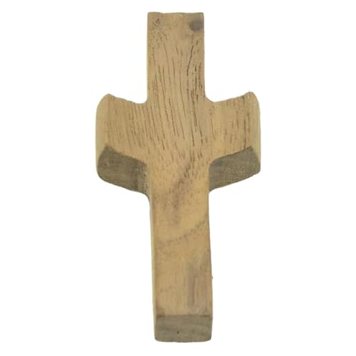 Crossbreed Pocket Wooden, Handcrafted Prayer Crossbreed, Handheld Comfort CROS, Smooth Natural Wood, Portable Inspirational Gift, Kids Adults Families, 2.4x5cm Black White von Iouyjiu