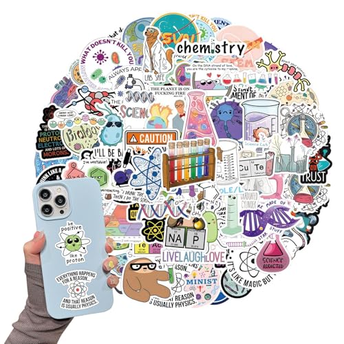 Funny Science Biology Design Stickers, dekorativer lustiger Aufkleber, 110 x 3 Stück, Sturdy Fun Stickers, kleine Biology Sticker Set 5,9 x 5,9 cm für Lehrer, Studenten, Schule, Büros, mehrfarbig von Iouyjiu