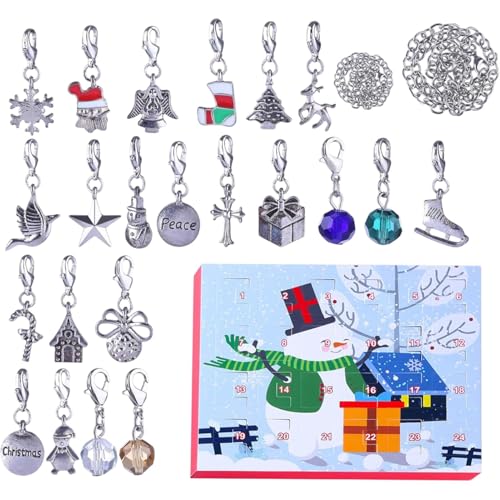 Iouyjiu Advent Calendars Jewelry, Jewelry Making Kit, Christmas Bracelet Kit, Advent Calendars 2024, Festival Charm Bracelets, Holiday Jewelry Making, Bracelet Making Kit for Festival von Iouyjiu