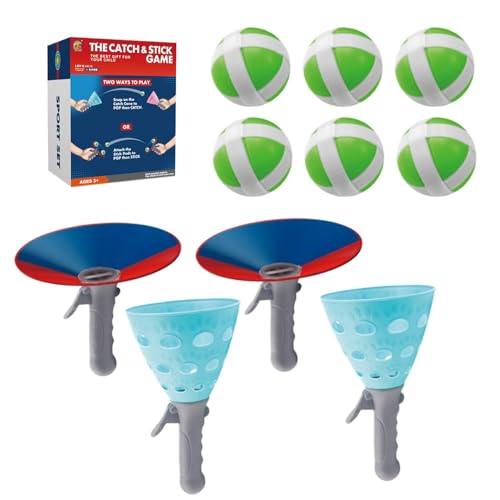 Iouyjiu Fangspiel mit Paddel, Wurfspiel für Kinder, 2-in-1-Fangspiel, interaktive Outdoor-Spiele, Aktivitätsspiel für Familien, Spiel für Kinder im Freien, Wurfspiel von Iouyjiu