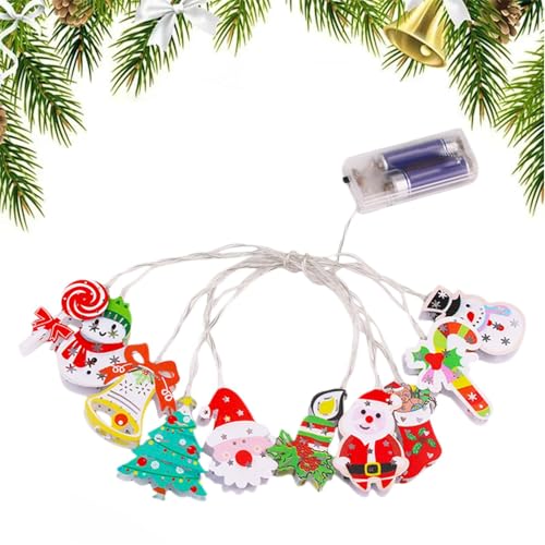 Iouyjiu LED-Weihnachts-String- | & Feiertagsdekorationen | Bunte Weihnachtslichter für Innendekoration | Ideal für Zuhause, Baum und Winterfeiern von Iouyjiu