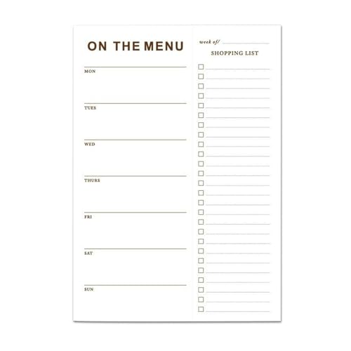 Iouyjiu Magnetisches Notizpad, Grocery List Pad, Kühlschrankmagnet, Tear-Off Grocery List, Wochenplaner mit Tear-Off Grocery List for Home Organization and Meal Prep von Iouyjiu