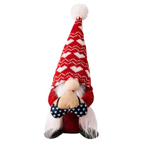 Iouyjiu Valentine's Day Gnomes - Valentine's Day Gnome Doll with Heart - Dwarf Figurines, Home Decoration, Tabletop Centerpiece, Gnome Decorations for Girlfriend Wife Women von Iouyjiu