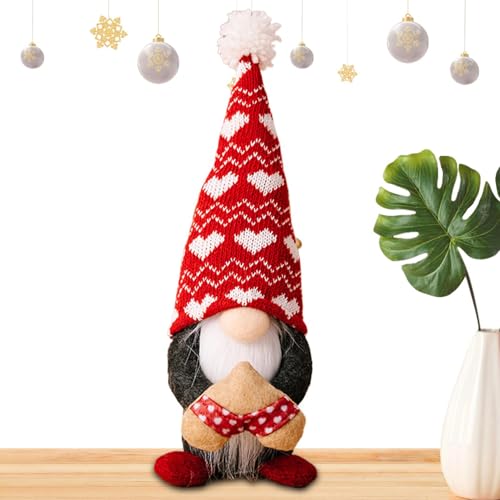 Iouyjiu Valentines Gnomes Decorations,Valentine's Day Gnome Doll with Heart | Dwarf Figurines, Home Decoration, Tabletop Centerpiece, Gnome Decorations for Girlfriend Wife Women von Iouyjiu