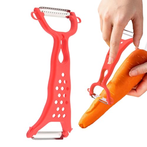 Vegetable Peeler, kein Slip mit doppeltem Kopf, Gemüseschäler mit rutschfestem Griff für die Küche, für Fruchtfleisch, Karottenkübel, 18 x 8 x 9,1 x 0,79 cm von Iouyjiu