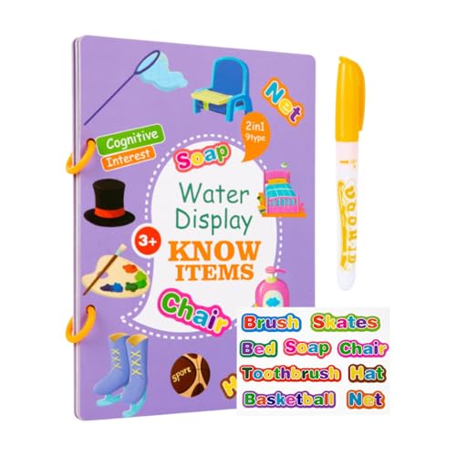 Wassermalbücher, Magic Doodle Malbuch, wiederverwendbar, Wassermalstift, Malbücher, Preschool Coloring Books mit sicherem und ungiftigem Material für Preschool , Mädchen und Kleinkinder von Iouyjiu