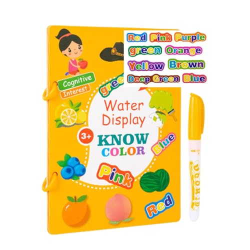 Wassermalbücher, Magic Doodle Painting Book, wiederverwendbar Water Pen Coloring Books, Preschool Coloring Books mit sicherem und ungiftigem Material für Preschool , Mädchen und Kleinkinder von Iouyjiu