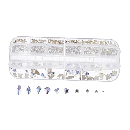 Ipetboom 1 Box Maniküre Diamanten In Ausgefallener Form Nail Art Zubehör Maniküre Charm Nägel Dekore Edelsteine ​​Für Nägel Nagelschmuck Nail Art Charm DIY Nagelornamente von Ipetboom