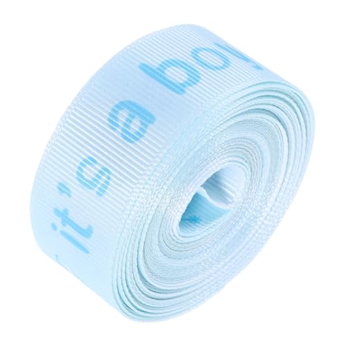 Ipetboom 1 Rolle Babypartyband Seilband Band Für Haare Band Zum Basteln Babyband Geschenkband Blumenband -dusche-band-junge Verpackungsband Für Den Haushalt Stoffband Polyester Sky-blue von Ipetboom