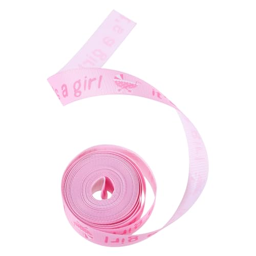 Ipetboom 1 Rolle Babypartyband Stoffband Dekoratives Wickelband Von Hand Geworfene Bänder -dusche-band-junge Band Für Babyparty Band Für Blumenstrauß Blumenband Babyband Polyester Rosa von Ipetboom