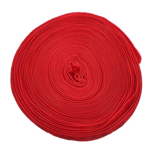 Ipetboom 1 Rolle Geschenkband Aus Flanell Geschenkband Zum Verpacken Schleifenband Diy Liefert Verschiedene Bänder Zum Basteln Heimgeschenkband Dünnes Band Zum Basteln Rot Polyester von Ipetboom