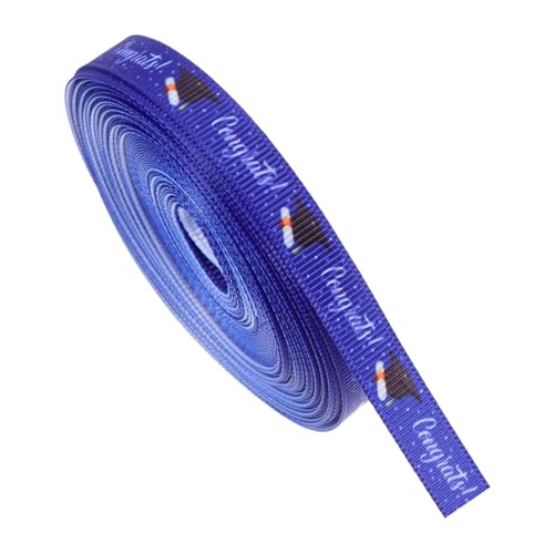 Ipetboom 1 Rolle Geschenkband für Abschlusssaison Staffelungsband Band-Abschlussfeier breites Band Bandabschluss Abschluss Zubehör Accessoires für Abschlussfeiern Wickelband Polyester Blue von Ipetboom