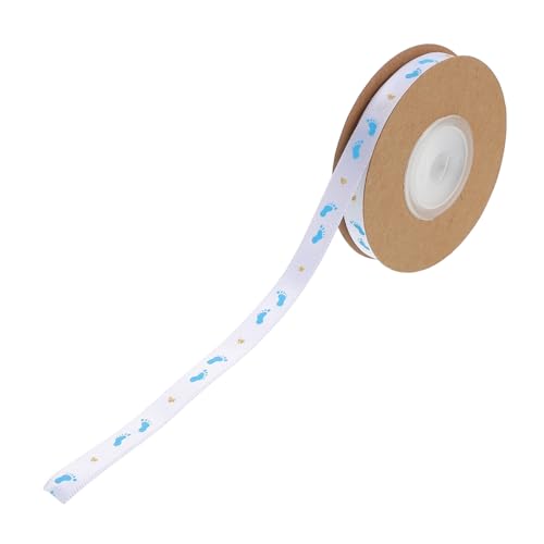 Ipetboom 1 Rolle Gold Stempelband Babypartybänder Für Gäste Geschenkband Zum Geburtstag Fußabdruckmusterband Feierbänder Alles Zum Geburtstag Ribbon Bastelband Polyester Sky-blue von Ipetboom