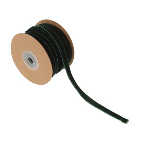 Ipetboom 1 Rolle Samtgewebe Lesezeichen Sackleinenband Kopfbedeckungsband golden geschenkverpackung geschenkband klettband Wickelband Geschenkbänder ein Verpackungsband Dark Green von Ipetboom