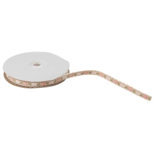 Ipetboom 1 Rolle Spitzen-stickband Dekoratives Band Blumenbesticktes Band Stoffband Stickerei Blumenbesatz Band Mit Blumenmuster Bandstickerei Blumenstickereiband Packband Polyester Coffee von Ipetboom