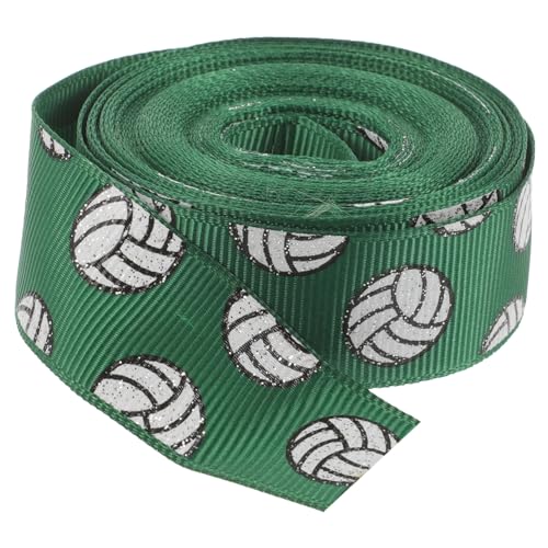 Ipetboom 1 Rolle Volleyballband dekoratives Band Bänder Eisstockschießen Bogen Blau seidenband ribbon schleifenband schultüte exquisites Geschenkband Band zum Basteln Polyester Dark Green von Ipetboom