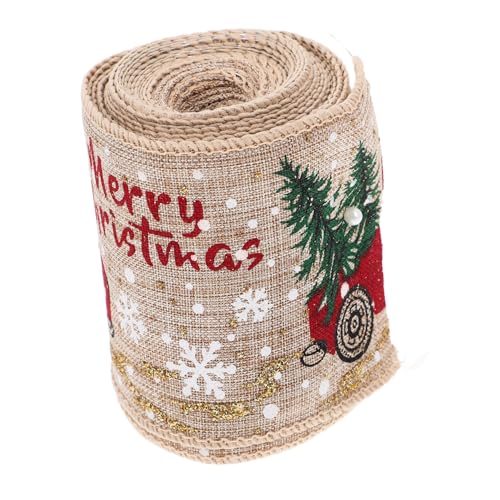 Ipetboom 1 Rolle Weihnachtsgeschenkband Weihnachtsband für Weihnachtsband verdrahtet Geschenkband für Weihnachten Drahtkante Geschenkband Weihnachtsverpackungsband für von Ipetboom