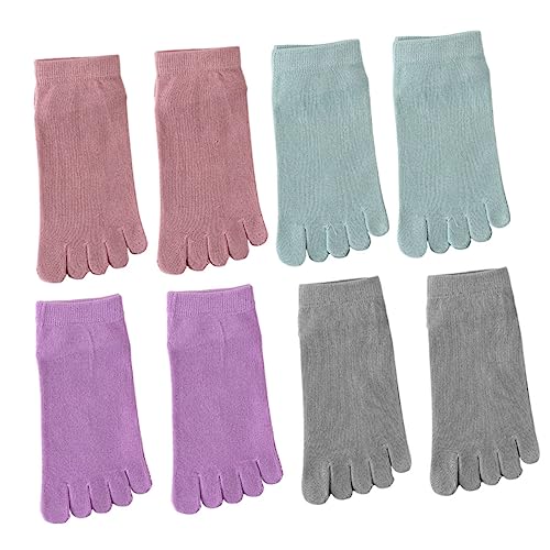 Ipetboom 1 Satz Niedrig Geschnittene Socken Socken Für Damen Baumwoll Fingersocken Bequeme Kurze Socken 4 Paare von Ipetboom