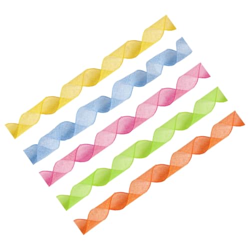 Ipetboom 1 Satz Osterband Süßes Band Bänder Girlande Bausatz Wickelband Seidenband Ribbon Hochzeitsdeco Gebutagsdeko Hochzeitdeko Festival-packgurt Geschenkband Verpacken Polyester 5 Rollen von Ipetboom