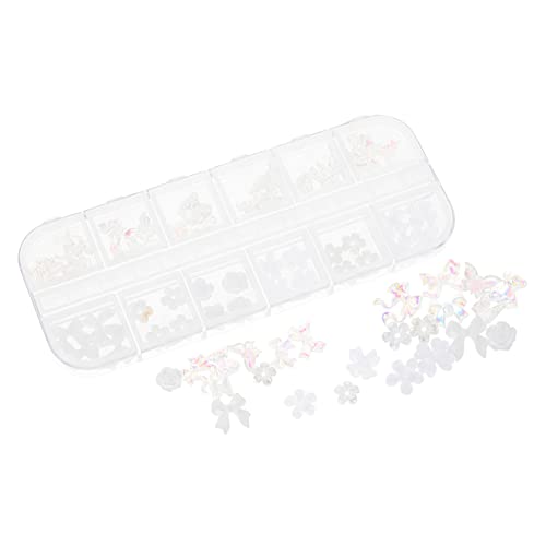 Ipetboom 1 Schachtel Nail-art-zubehör Bausatz Gel-nagellack Edelsteine Manikürezubehör Aufkleber Blumenbogen-anhänger Mädchen Schmuck Telefon Diy Charms Nailart-strasssteine Obst Baumfinger von Ipetboom