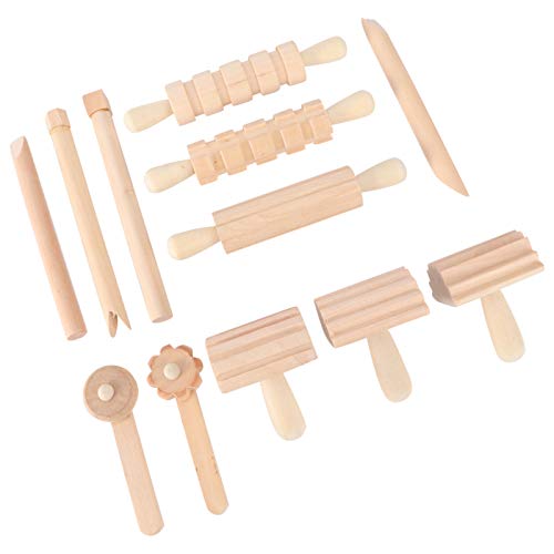 Ipetboom 1 Set Holz-Tonwerkzeug-Set Plastilin-Formung Diy-Töpferwerkzeuge Für Kunst- Und Handwerksaktivitäten von Ipetboom