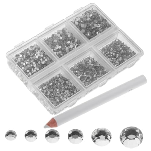 Ipetboom 1 Set Maniküre Strass Set Strasssteine Nagel Charms Diamanten Rinnesteine Silber Juwelenbejeweled Set Nagelschmuck Nagelkristalle Nagel Strasssteine Kawaii von Ipetboom