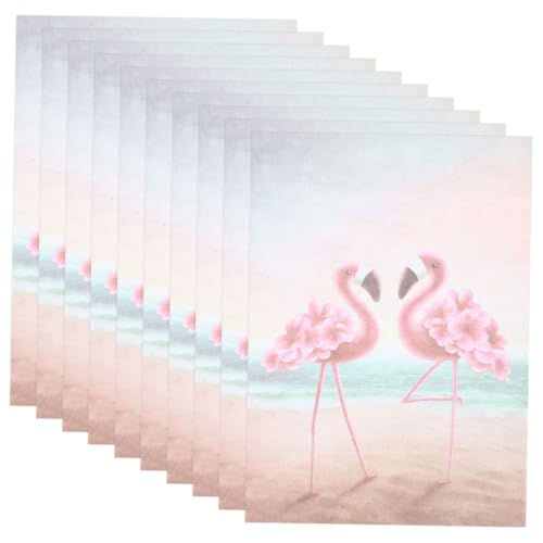 Ipetboom 10St Flamingo-Briefpapier letter paper paketpapier Schreibpapier papier geschenkpapier handlettering papier Vintage-Papier Briefpapier schreiben tragbares Briefpapier Rosa von Ipetboom