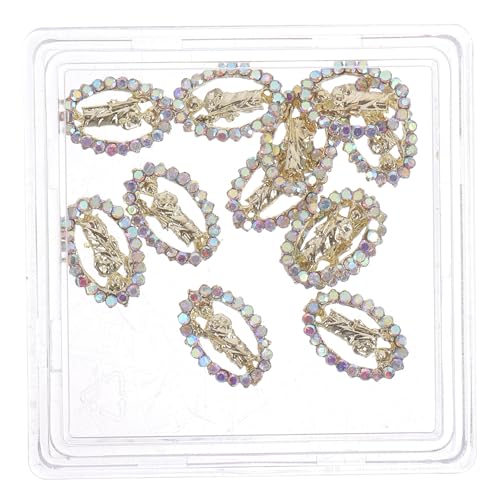 Ipetboom 12 Stk Jesus-Diamant-Maniküre Sterling Gel Edelsteine Bausätze Zubehör Kette Armbänder nail polish nail foil nail steinchen nailkndy nailflo dekorative Nailart-Anhänger Metall von Ipetboom