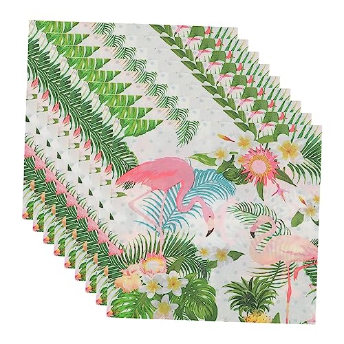 Ipetboom 18Pcs Flamingo Kuchen Wai Party Lieferungen Cocktail Party Serviette Hawaii Party Serviette Cartoon Muster Servietten Festival Party Serviette Geburtstagsfeier Serviette Party von Ipetboom