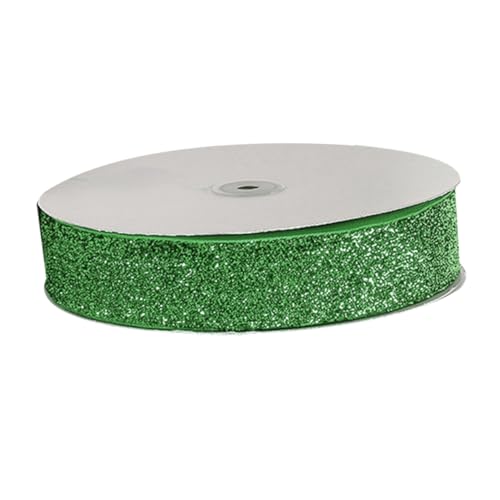 Ipetboom 1stk Glitzerband Grün Bänder Weihnachten Geschenkband Dekoratives Band Mehrfarbiges Band Hochzeitsband Green von Ipetboom