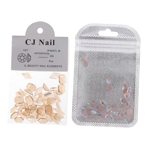 Ipetboom 2 Nagelbohrer Strasssteine Edelsteine Hotfix Gold Perlen Beige Vorhänge Nail Art Diy Dekore Maniküre Diy Ornamente Nail Art Diy Ornament Kreative Diy Nageldekore Plastik Pp von Ipetboom