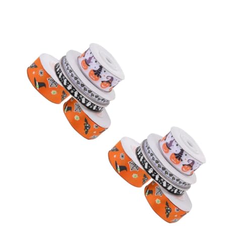 Ipetboom 2 Sätze Halloween-gurtband Pavillon Accessoires Ringe Pvc-dekoration Zierband Halloween Halloween Assecoires Geschenkband Partyband Dekoratives Band Polyester 5 Stück * 2 von Ipetboom