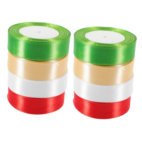 Ipetboom 2 Sätze Verpackung Band Bänder Schleife Seidenband Ribbon Geschenkeband Geschenkband Geschenkverpackungen Stoffband Geschenkangebot Diy Liefert Polyester 4 Rollen * 2 von Ipetboom