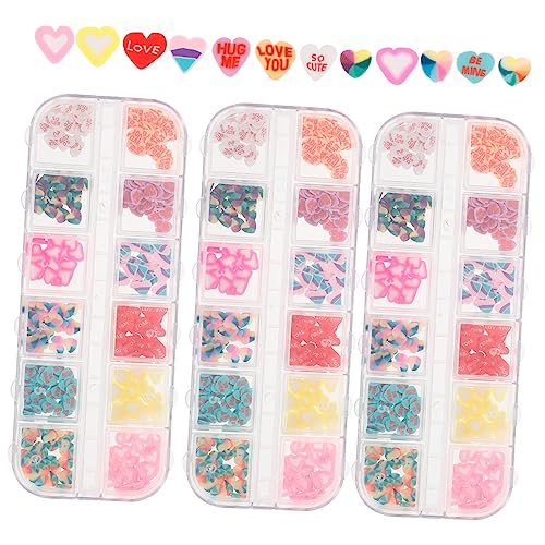 Ipetboom 3 Boxen Liebe Nail Art Schmuck Strass Nä Aufkleber Valentinstag Glitzer Buchstaben Herz Dekoration Chrom Edelsteine ​​Frauen Kit Hochzeitsdekor Weiche Keramik von Ipetboom