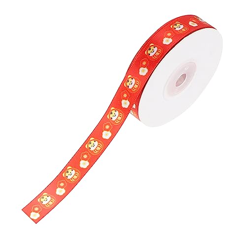 Ipetboom 3 Rollen Jahr des Tiger-Geschenkbandes Dekorationen Tischläufer Bänder Punkt Geschenkpapier Gold seidenband ribbon partydekoration Band für das neue Jahr neujahrsband Polyester rot von Ipetboom